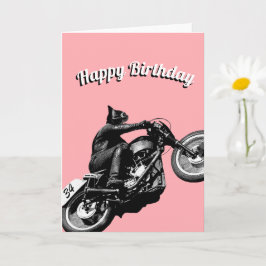 Tarjeta de cumpleaños para motociclistas
