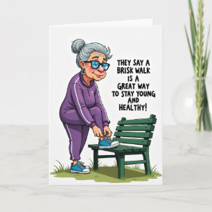 Tarjeta de cumpleaños para mujer activa