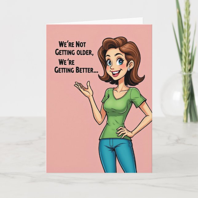 Tarjeta de cumpleaños para mujer empoderada (Anverso)