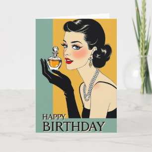 Tarjeta de cumpleaños para mujer glamorosa