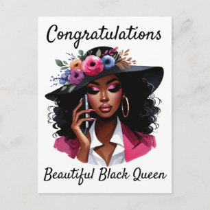 Tarjeta de cumpleaños para mujer negra