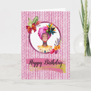 Tarjeta de cumpleaños para mujeres africanas