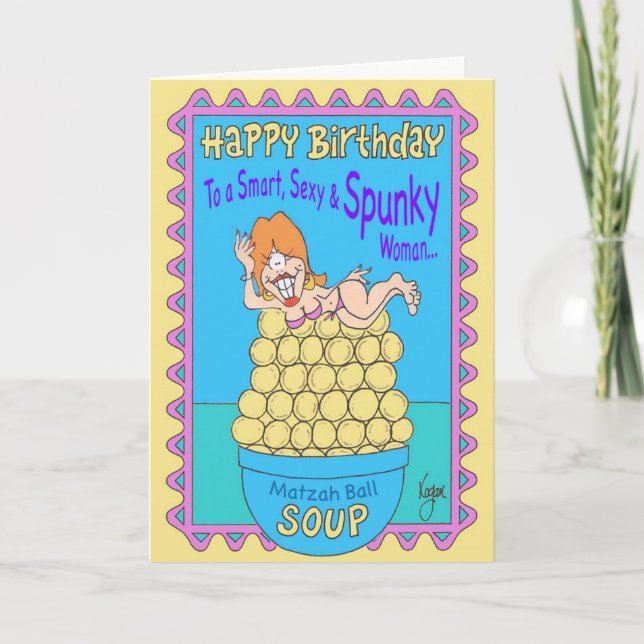 Tarjeta de cumpleaños para mujeres SPUNKY (Anverso)