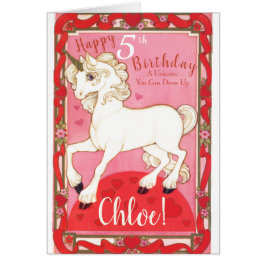 Tarjeta de cumpleaños para muñecas de papel de Uni