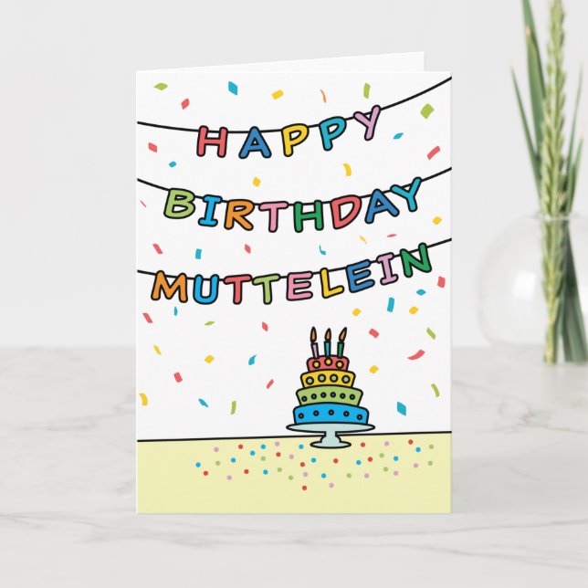 Tarjeta de cumpleaños para Muttelein (Anverso)