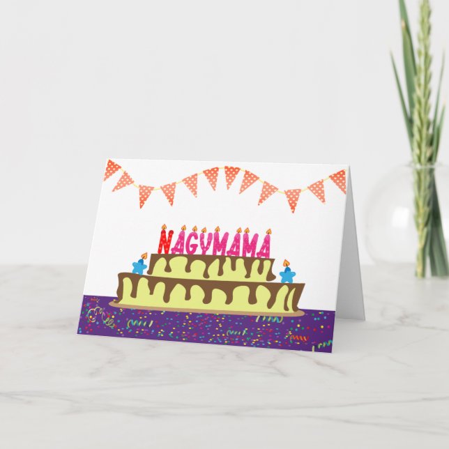 Tarjeta de cumpleaños para Nagymama (Anverso)