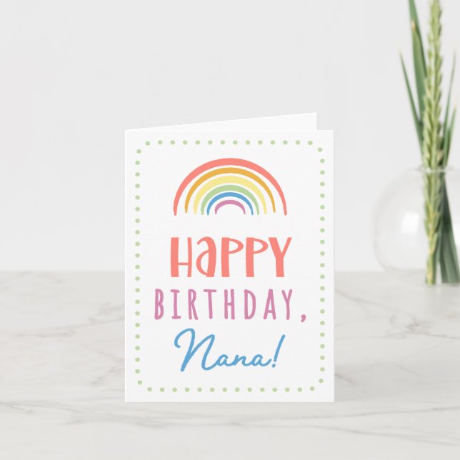 Tarjeta de cumpleaños para Nana (Anverso)