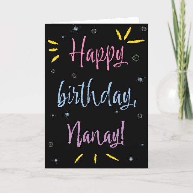 Tarjeta de cumpleaños para Nanay (Anverso)