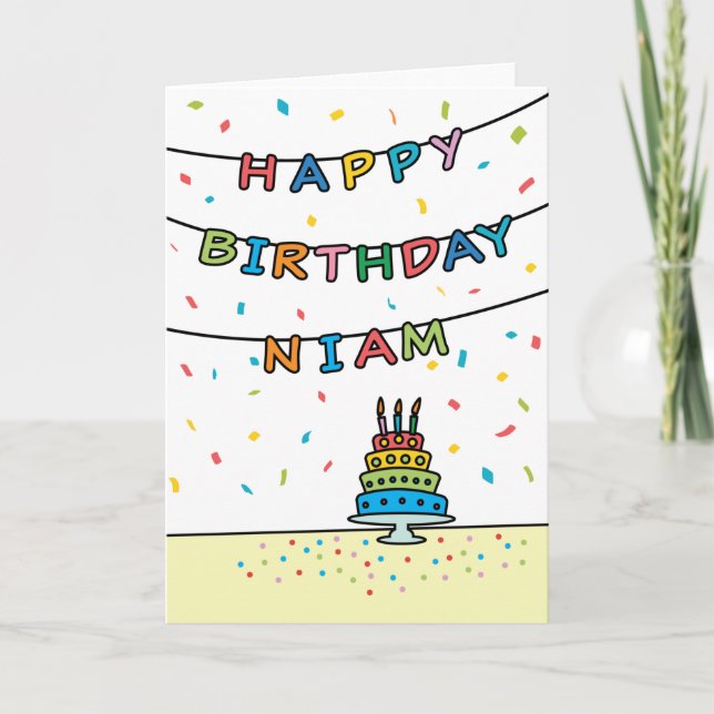 Tarjeta de cumpleaños para Niam (Anverso)