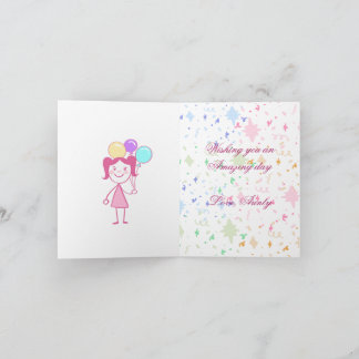 Tarjeta de cumpleaños para niña