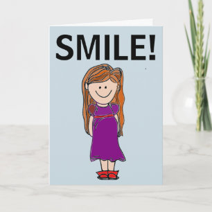 TARJETA DE CUMPLEAÑOS PARA NIÑA ¡SONRÍE!