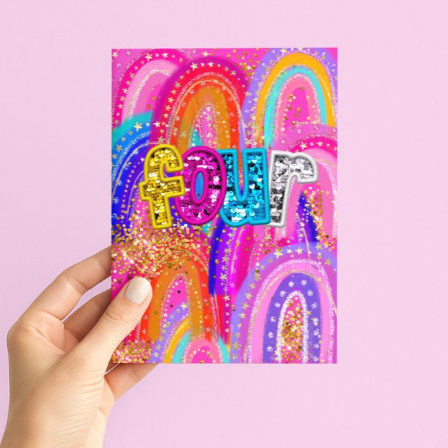 Tarjeta de cumpleaños para niñas, 4º cumpleaños (Subido por el creador)