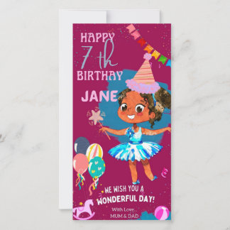 tarjeta de cumpleaños para niñas pequeñas