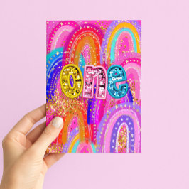 Tarjeta de cumpleaños para niñas por su 1er cumple