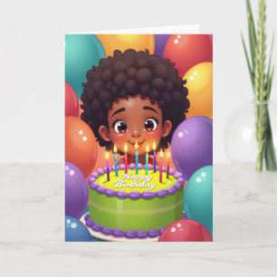 Tarjeta de cumpleaños para niño colorida