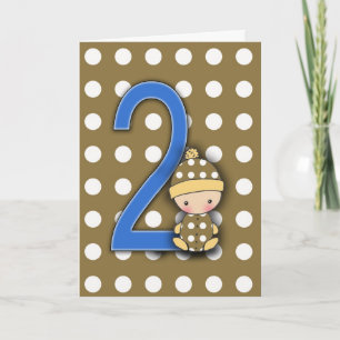 Tarjeta de cumpleaños para niño de 2 años