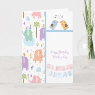 Tarjeta de cumpleaños para niño de seis años
