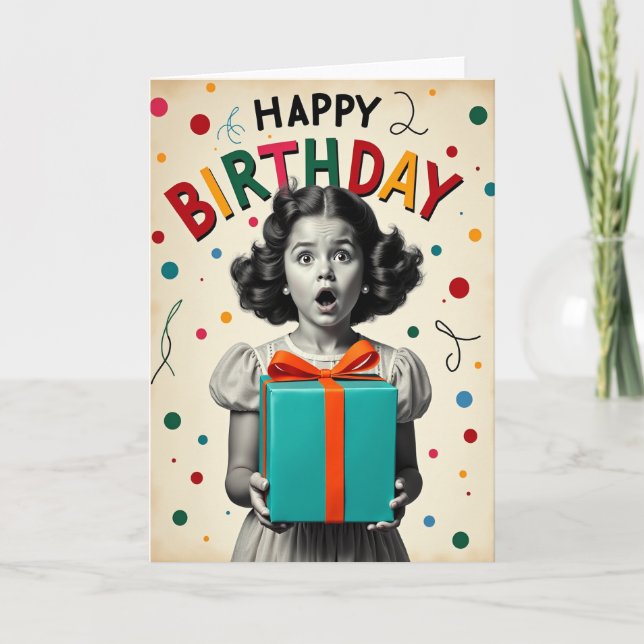 Tarjeta de cumpleaños para niño sorpresa (Anverso)