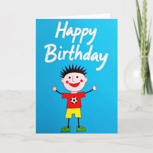 Tarjeta de cumpleaños para niño vibrante