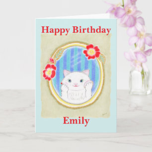 Tarjeta de cumpleaños para niños con maquillaje de