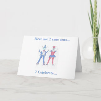 Tarjeta de cumpleaños para niños de hormigas baila