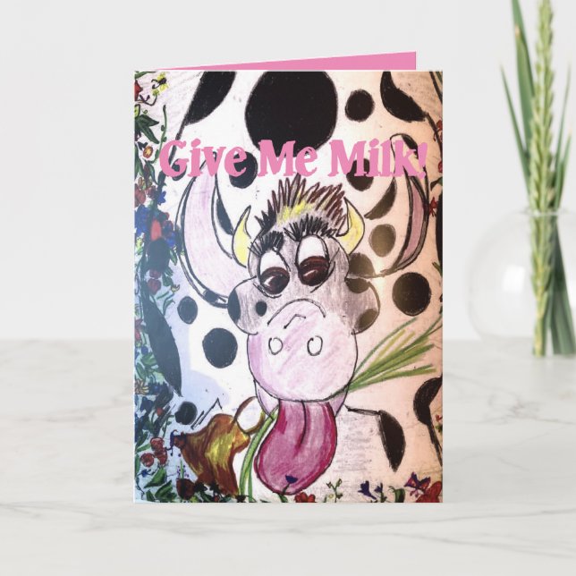 Tarjeta de cumpleaños para niños de leche (Anverso)