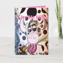 Tarjeta de cumpleaños para niños de leche