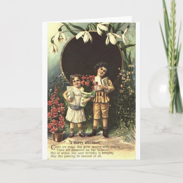 Tarjeta de cumpleaños para niños de Victoria (Anverso)