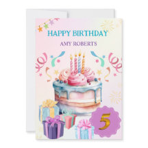 Tarjeta de cumpleaños para niños deliciosa