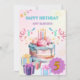 Tarjeta de cumpleaños para niños deliciosa