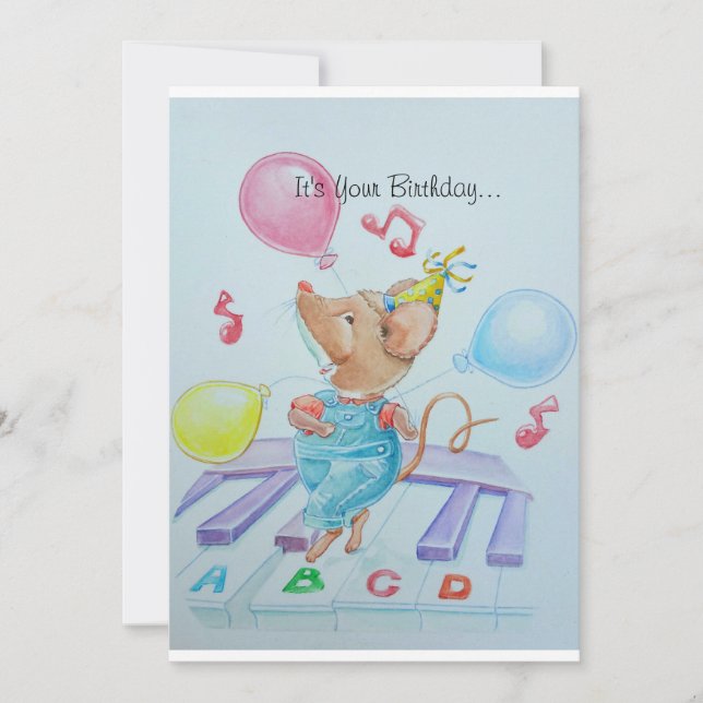 Tarjeta de cumpleaños para niños pequeños (Anverso)