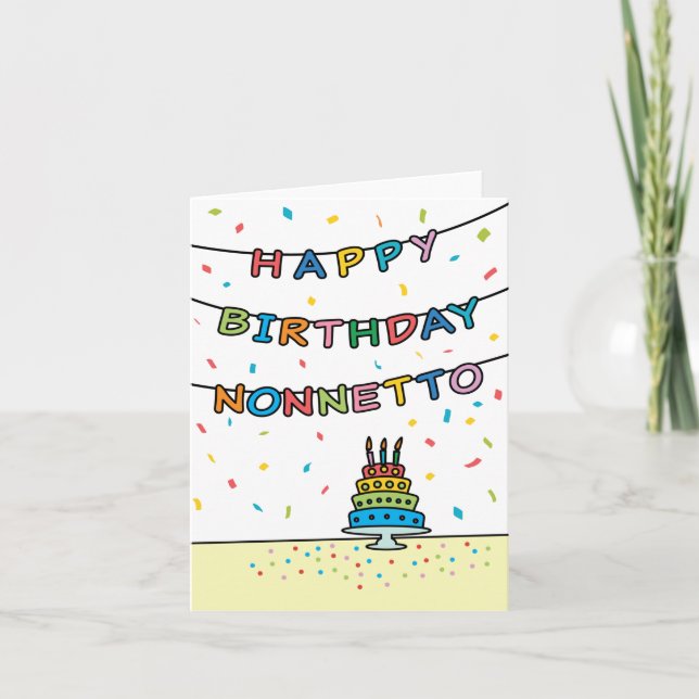 Tarjeta de cumpleaños para Nonnetto (Anverso)