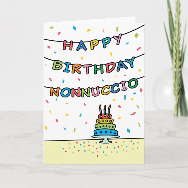 Tarjeta de cumpleaños para Nonnuccio (Anverso)