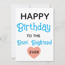Tarjeta de cumpleaños para novio, mejor novio