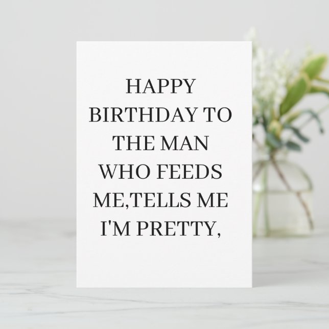 Tarjeta de cumpleaños para novio romántico – Feliz (Anverso de pie)