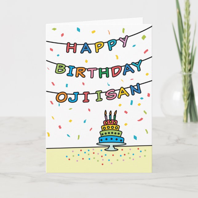 Tarjeta de cumpleaños para Ojiisan (Anverso)