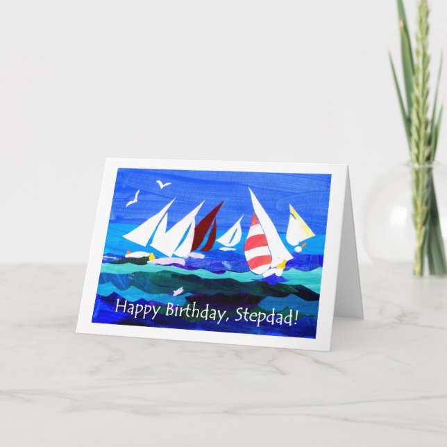 Tarjeta de cumpleaños para padrastro - Vela (Anverso)