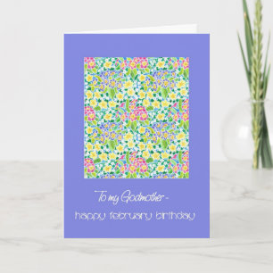 Tarjeta de cumpleaños para padrino de Primroses Fe