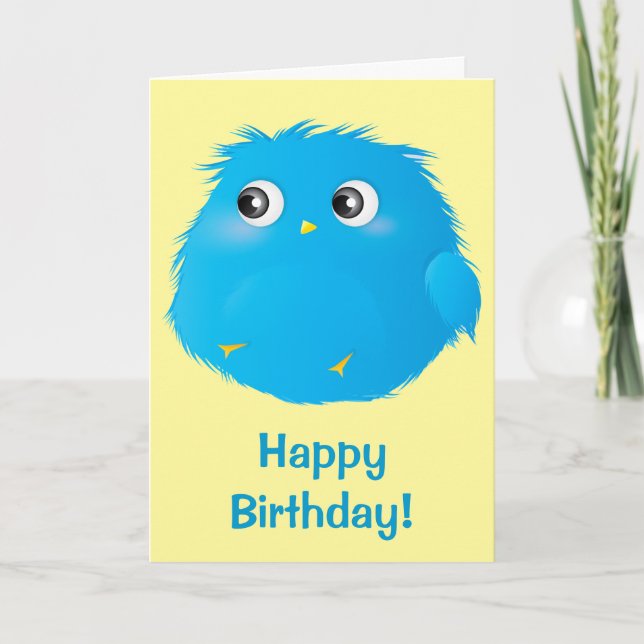 Tarjeta de cumpleaños para pájaros flautos (Anverso)