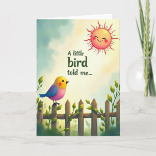 Tarjeta de cumpleaños para pájaros pastorales