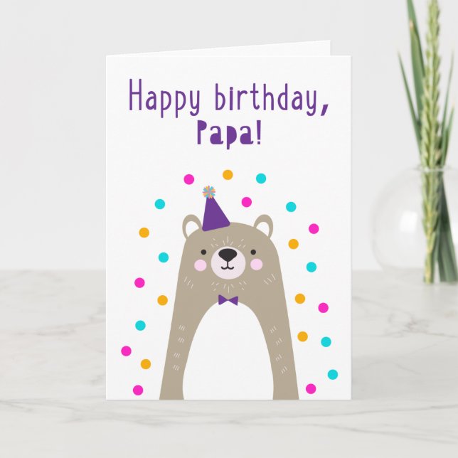 Tarjeta de cumpleaños para papá (Anverso)