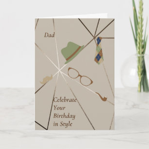 Tarjeta de cumpleaños para papá con Gorra, canto y