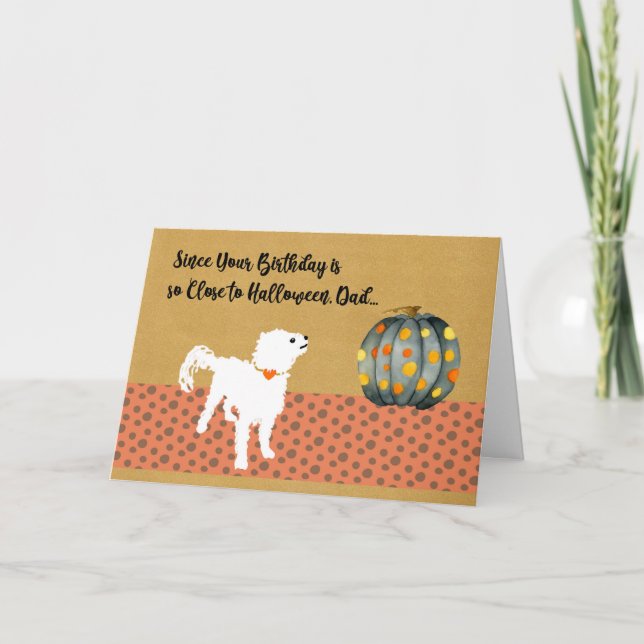 Tarjeta de cumpleaños para papá de perro Mascota (Anverso)