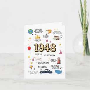 Tarjeta de cumpleaños para papá o mamá de 1948