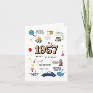 Tarjeta de cumpleaños para papá o mamá de 1957