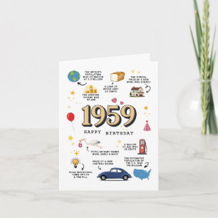 Tarjeta de cumpleaños para papá o mamá de 1959