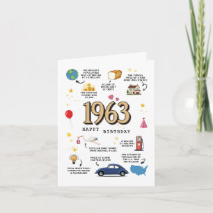 Tarjeta de cumpleaños para papá o mamá de 1963
