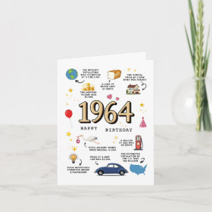 Tarjeta de cumpleaños para papá o mamá de 1964