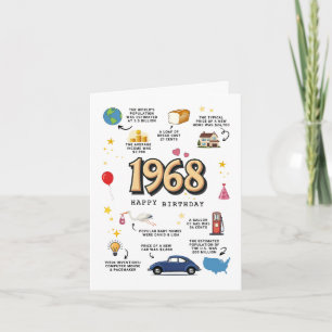 Tarjeta de cumpleaños para papá o mamá de 1968