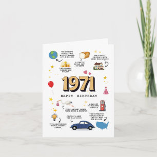 Tarjeta de cumpleaños para papá o mamá de 1971